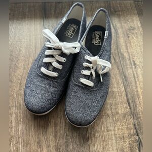 Keds Womens Navy Denim Canvas Sneakers Size 8